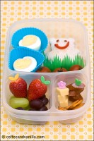 Lunchbox # 74 - Heart Shaped Egg, Teddy Sandwich and Strawberries ...