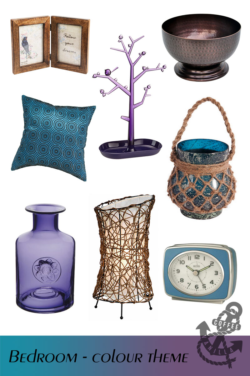 Peacock Blue, Plum & Brown Bedroom - Home Decor Theme » Coffee & Vanilla