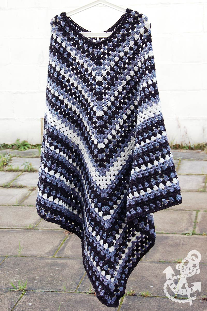 Men's Classic Poncho Free Crochet Pattern » Coffee & Vanilla