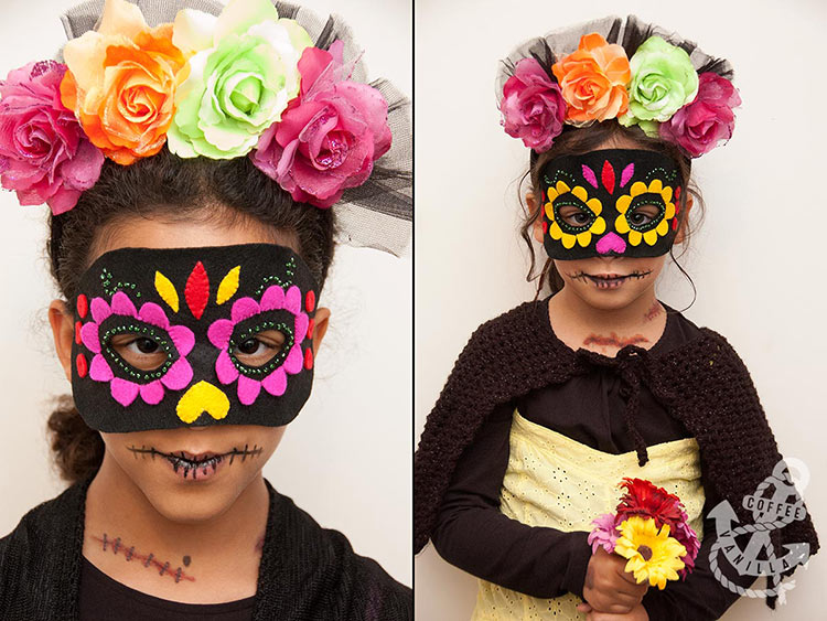 Dia de los Muertos / Day of the Dead Mask DIY & Fancy Dress Outfit for Kids  » Coffee & Vanilla